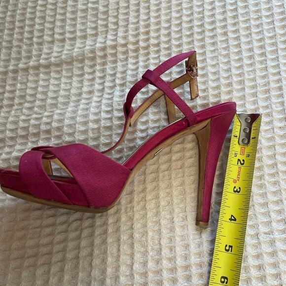 Badgley Mischka Glam Eventwear Purple T Strap Stiletto Heels W/ Dust Bag Sz 6.5 - Picture 6 of 16